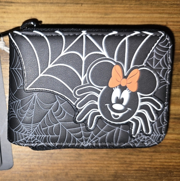 Loungefly Handbags - Disney Loungefly Black and Orange Spider Web Wallet